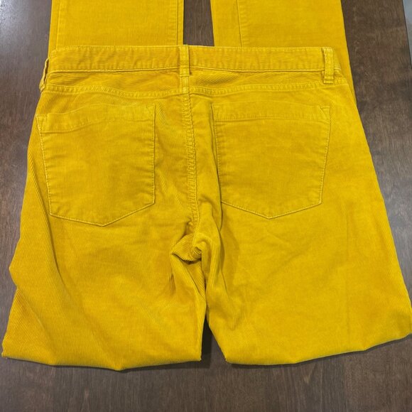 J. Crew Outlet Matchstick Pants Women's Size 29R Cotton Yellow Gold Corduroy - Picture 8 of 11